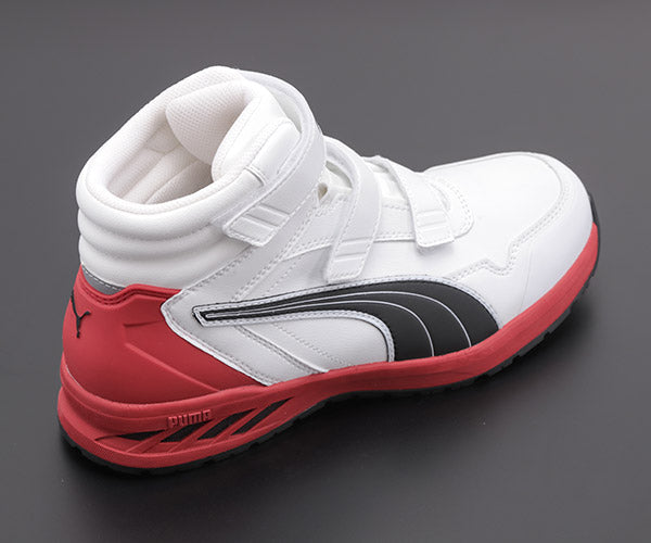【PBドライバー 特典付き】PUMA RIDER 2.0 WHITE MID ライダー 2.0・ホワイト・ミッド No.63.353.0 26.0cm プーマ 安全靴 おしゃれ かっこいい 作業靴 スニーカー