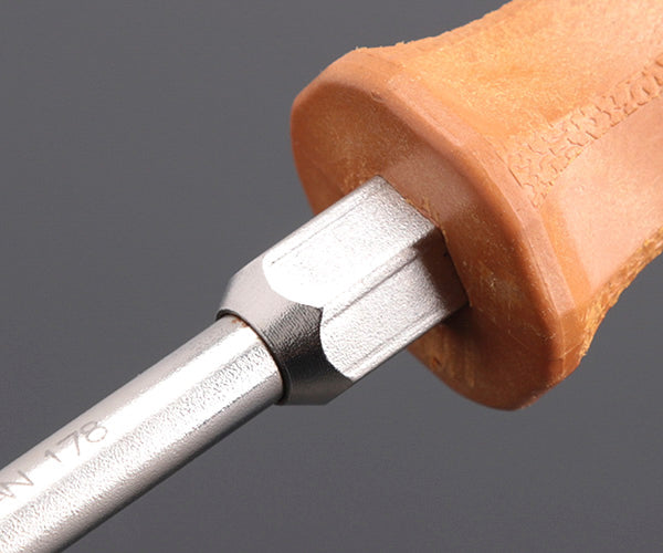 TONE 木柄ドライバー スベランドライバー(貫通) 軸長100mm 全長198mm (PWMD-100)(4953488409635) トネ