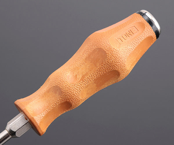 TONE 木柄ドライバー スベランドライバー(貫通) 刃先No.2 軸長100mm 全長198mm (PWPD-002)(4953488409673) トネ