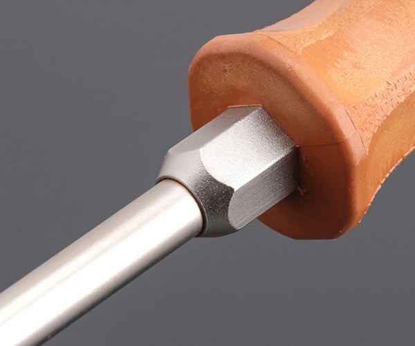 TONE 木柄ドライバー スベランドライバー(貫通) 刃先No.3 軸長150mm 全長258mm (PWPD-003)(4953488409680) トネ