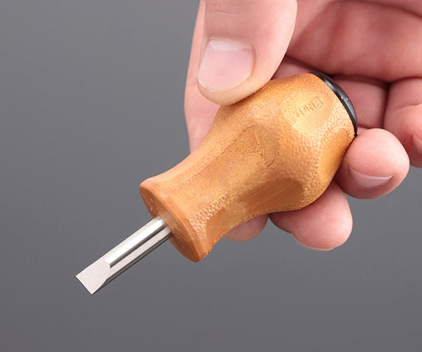 TONE 木柄ドライバー スベランスタビードライバー 軸長25mm 全長82mm (PWSD-M2)(4953488409659) トネ