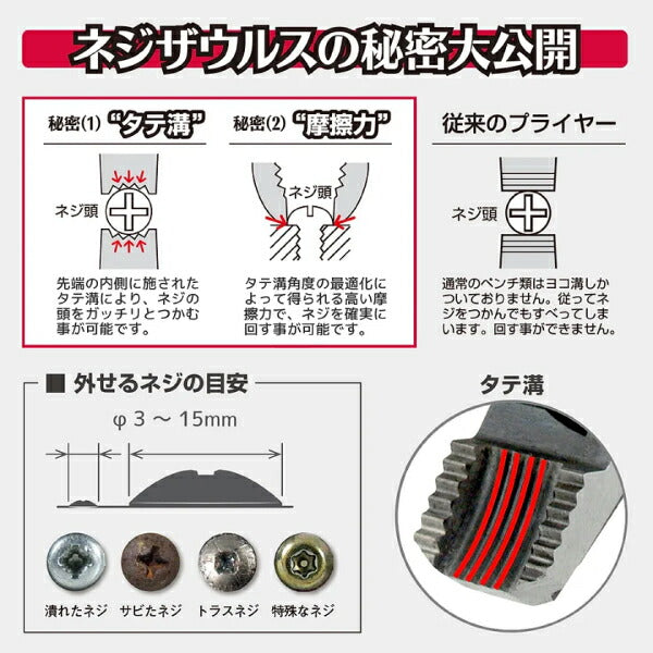 ENGINEER エンジニア 史上最強ネジザウルスRX ネジ外しペンチ PZ-59