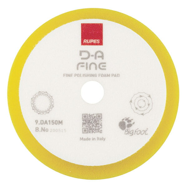RUPES スポンジバフイエロー FINE(細目) R-SB-150-F 直径150mm 9DA150M ルぺス 自動車 研磨 磨き