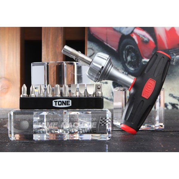 トネのT形ラチェットドライバー&アダプタービットセットの画像1