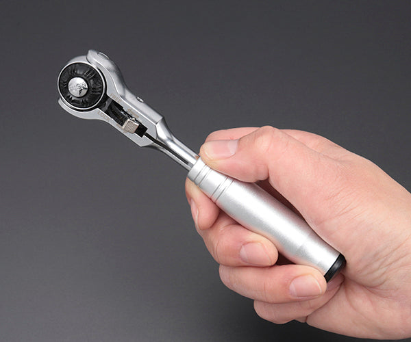 TONE ショートスイベルラチェットハンドル(ホールドタイプ) 歯数144枚相当 差込角6.35mm 全長150mm (RH2VHS)(4953488317121) トネ