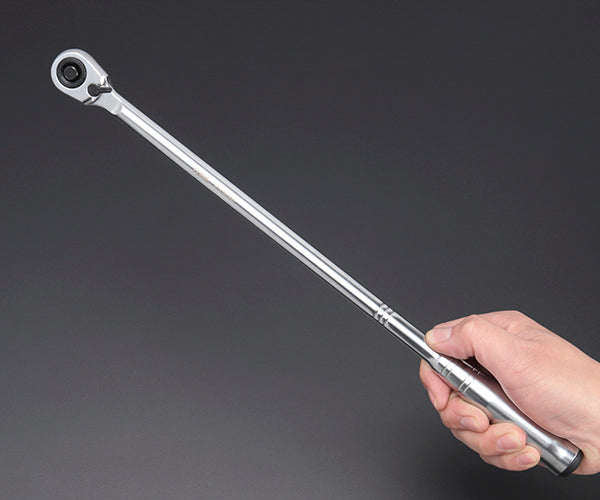 TONE ロングラチェットハンドル(中空・ホールドタイプ) 歯数72枚 差込角9.5mm 全長375mm (RH3HWL)(4953488404197) トネ
