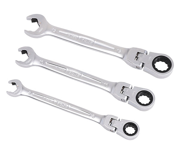 TONE コンビネーションラチェットレンチ 首振クイックラチェットめがねレンチセット (RMFQ300)(4953488422689) トネ