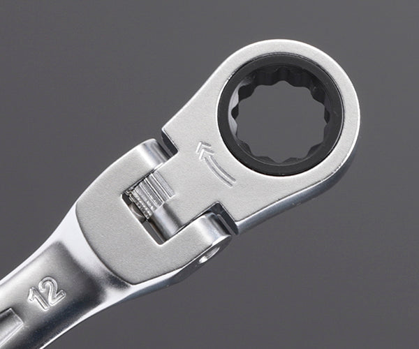 TONE コンビネーションラチェットレンチ 首振クイックラチェットめがねレンチセット (RMFQ300)(4953488422689) トネ