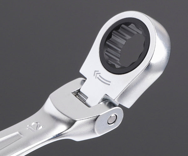 TONE コンビネーションラチェットレンチ 首振クイックラチェットめがねレンチセット (RMFQ300)(4953488422689) トネ