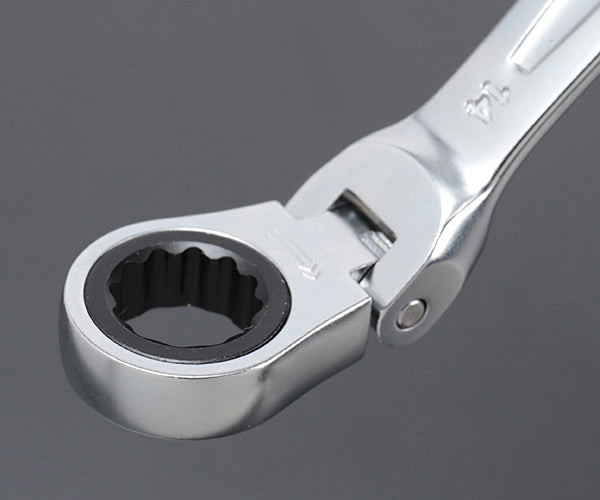 TONE コンビネーションラチェットレンチ 首振クイックラチェットめがねレンチセット 7点セット (RMFQ700)(4953488299267) トネ