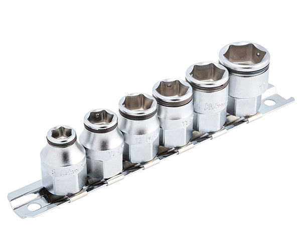 コーケン RS3450MH/6 6ヶ組 9.5sq. ナットグリップソケットレールセット (駆動部6角付き) Ko-ken 工具 山下工業研究所