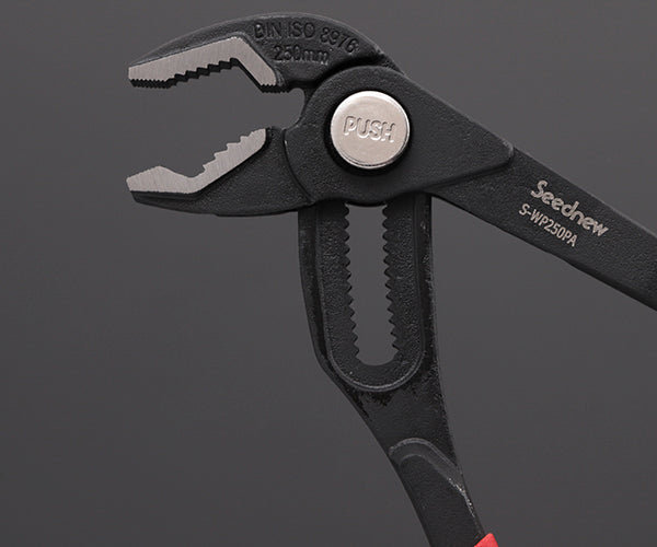 SEEDNEW S-WP250PA ウォータポンププライヤー 250mm プッシュアジャスター シーズニュー