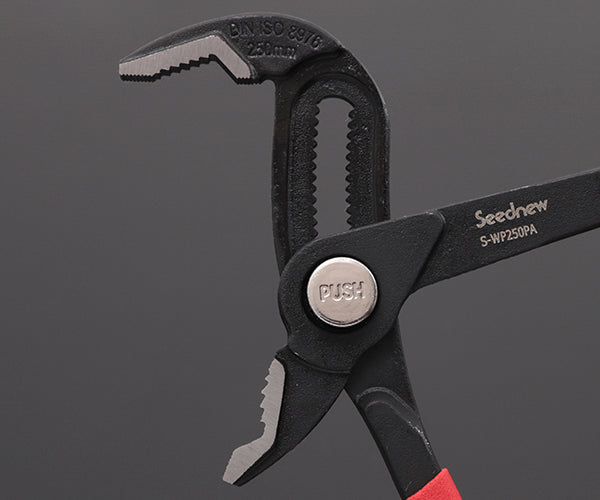 SEEDNEW S-WP250PA ウォータポンププライヤー 250mm プッシュアジャスター シーズニュー