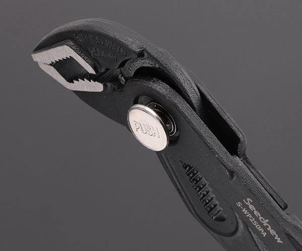 SEEDNEW S-WP250PA ウォータポンププライヤー 250mm プッシュアジャスター シーズニュー