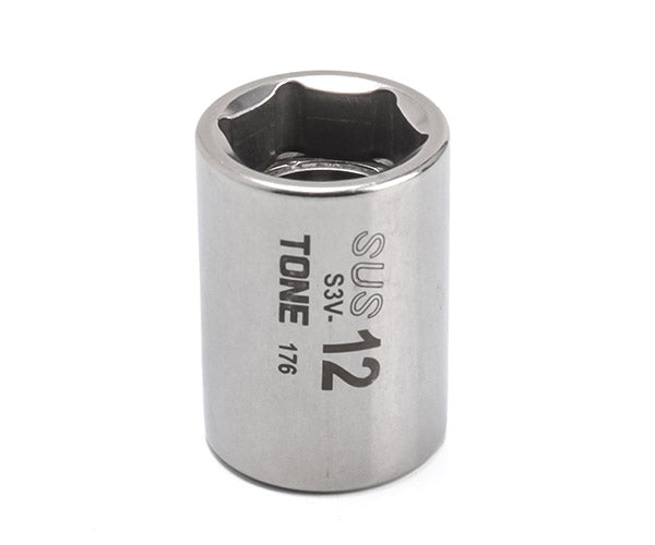 TONE SUSソケット 対辺寸法12mm 差込角9.5mm (S3V-12)(4953488306224) トネ