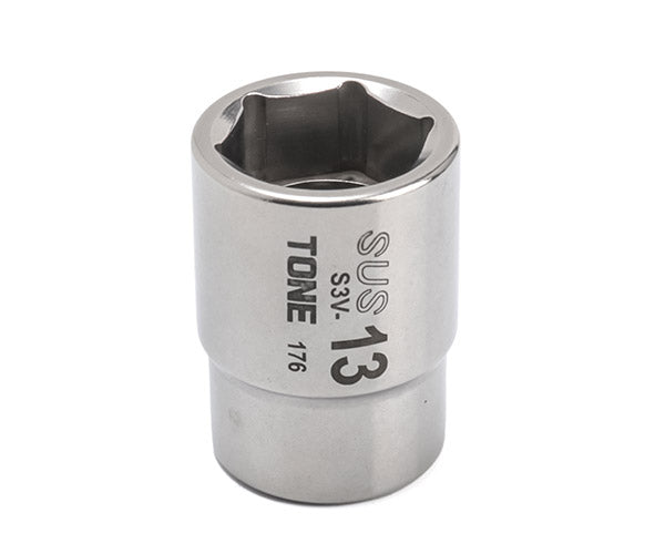 TONE SUSソケット 対辺寸法13mm 差込角9.5mm (S3V-13)(4953488306231) トネ