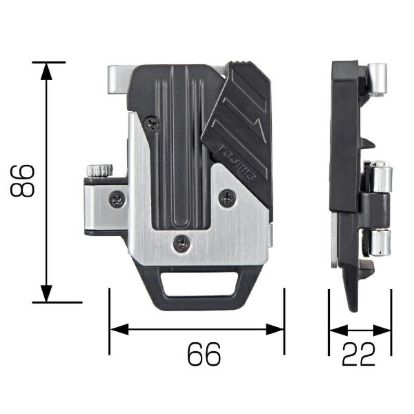 TAJIMA タジマ セフ後付ホルダーメタル (縦ベルト用) SF-MTHLD 高耐久のスチール製【飛脚ゆうパケット対応】