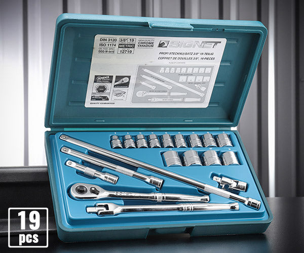 シグネット (#812913B)3/8DR 19PC mm ソケットレンチセット (12719)(4712818933468) SIGNET
