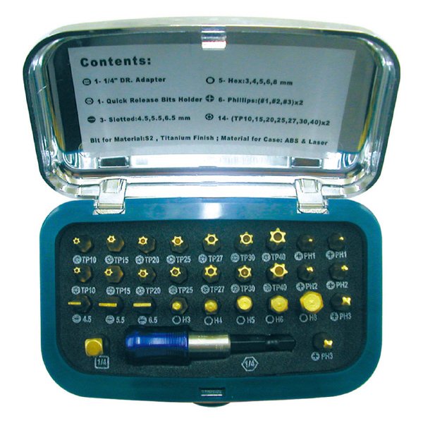 シグネット 30PC 1/4 チタンコーティングビットセット (22032)(4712818953732) SIGNET