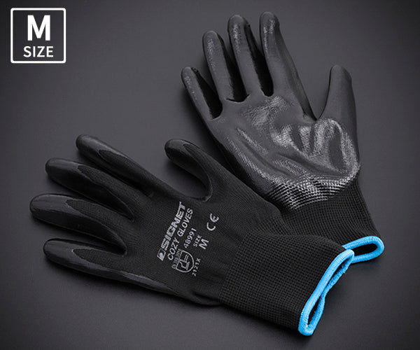 【1月の特価品】シグネット 耐油ニトリル エアーグローブCOZY ブラック M (48991)(4712818967470) SIGNET