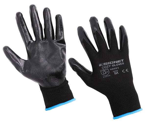 【1月の特価品】シグネット 耐油ニトリル エアーグローブCOZY ブラック M (48991)(4712818967470) SIGNET
