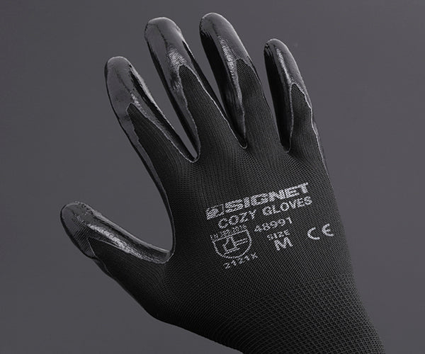 【1月の特価品】シグネット 耐油ニトリル エアーグローブCOZY ブラック M (48991)(4712818967470) SIGNET