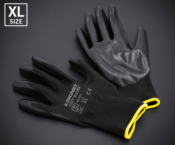 【1月の特価品】シグネット 耐油ニトリル エアーグローブCOZY ブラック XL (48993)(4712818967494) SIGNET
