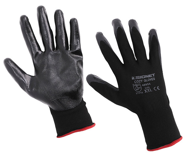 シグネット 耐油ニトリル エアーグローブCOZY ブラック XXL (48994)(4712818967500) SIGNET