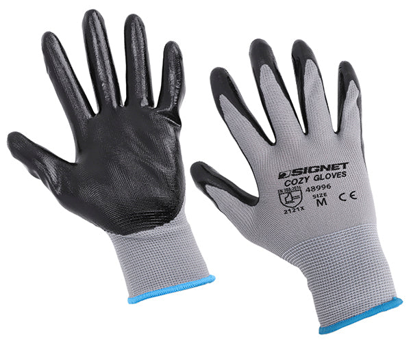 シグネット 耐油ニトリル エアーグローブCOZY グレー M (48996)(4712818967517) SIGNET