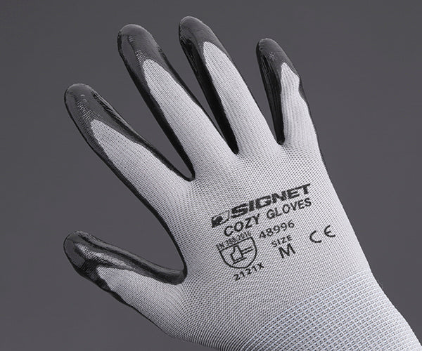 シグネット 耐油ニトリル エアーグローブCOZY グレー M (48996)(4712818967517) SIGNET