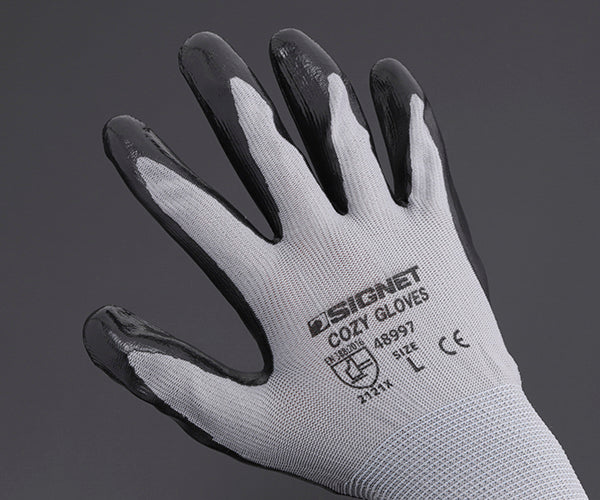 シグネット 耐油ニトリル エアーグローブCOZY グレー L (48997)(4712818967524) SIGNET