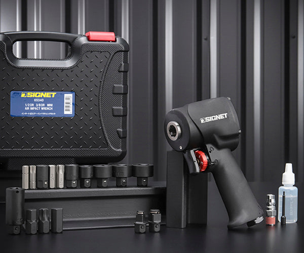 シグネット 1/2DR 3/8DR インサート式エアーインパクトレンチセット (65340)(4712818963106) SIGNET