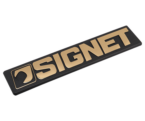 シグネット 99939 ブラック x ゴールド ロゴ エンブレム(3D) サイズ146x30mm SIGNET 工具箱用黒金エンブレム