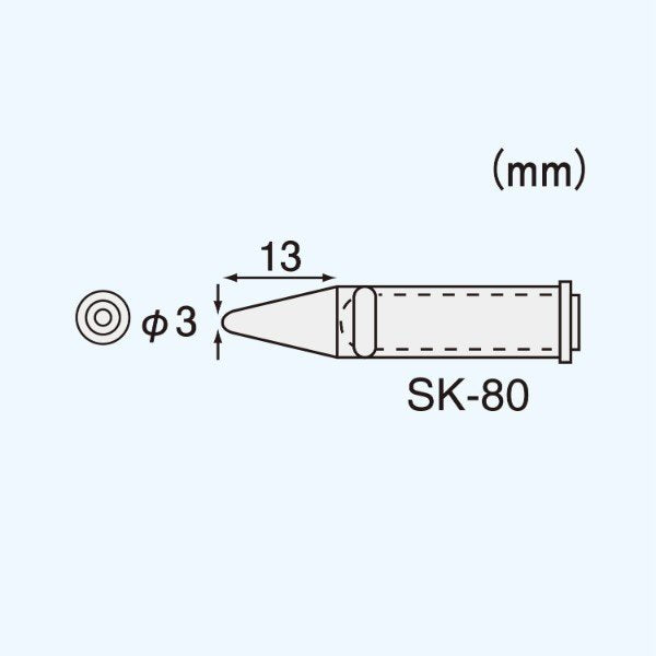 エンジニア SK-70シリーズ用半田コテチップ(ハイパワー用) (SK-80) (4989833050801) ENGINEER