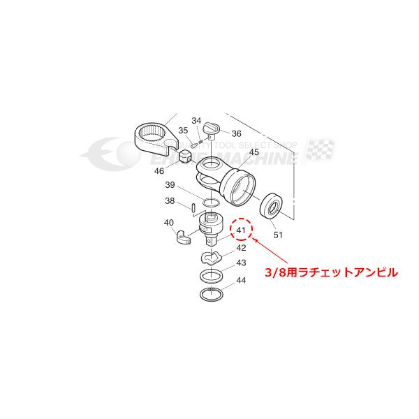 エスピーエアーのラチェットアンビルの画像1