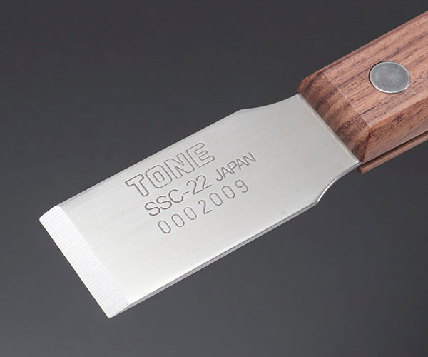 TONE ステンレススクレーパー 全長180mm 刃幅22mm (SSC-22)(4953488196412) トネ