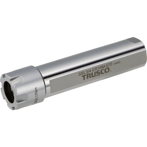 TRUSCO NC旋盤用ストレートシャンクコレットホルダ フラット付キERMコレットホルダSSL型(インチ) シャンク径1 全長128 ER16用 SSL1ER16M105 トラスコ
