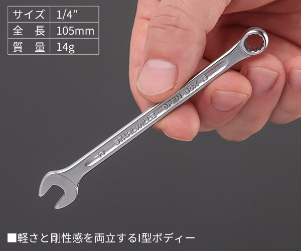 日本正規品 スタビレー 片目片口スパナ (13A-1/4)(4018754020096) STAHLWILLE