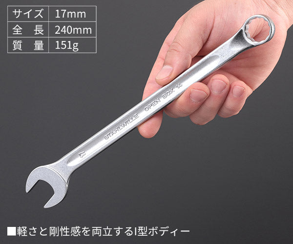 日本正規品 スタビレー 片目片口スパナ(ロング) (14-17)(4018754019250) STAHLWILLE