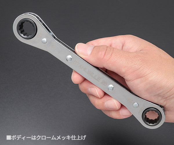 日本正規品 スタビレー 板ラチェットメガネセット (25/4)(4018754081134) STAHLWILLE