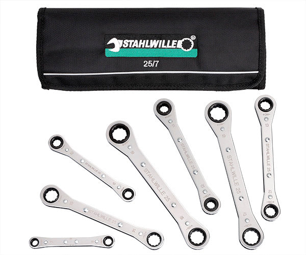 日本正規品 スタビレー 板ラチェットメガネセット  (25/7PC)(4018754081127) STAHLWILLE