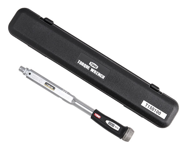 TONE プレセット形トルクレンチ(ダイレクトセット・差替式) トルク調整範囲20~100N・m (T15D100)(4953488386820) トネ