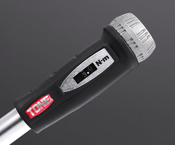 TONE プレセット形トルクレンチ(ダイレクトセットタイプ) トルク調整範囲3~15N・m 最小目盛0.2N・m 差込角6.35mm (T2MN15-QL)(4953488421460) トネ