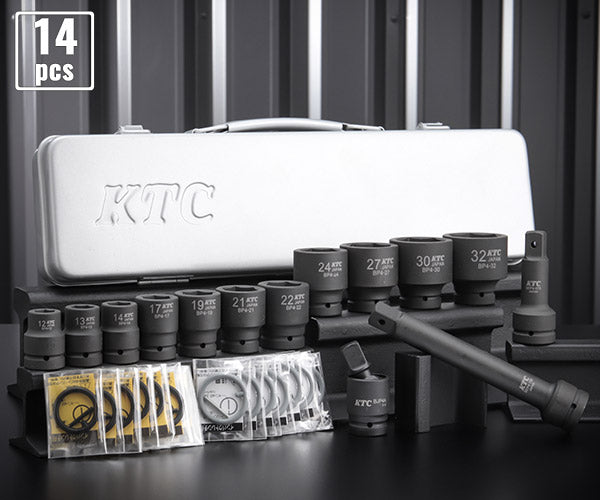 KTC 12.7sq インパクト用ソケットレンチセット スタンダード 14コ組 TBP411PA