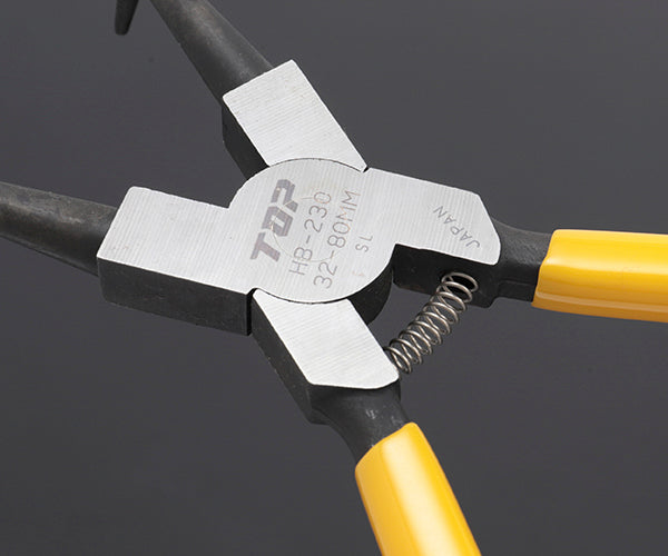 TOP スナップリングプライヤ穴用曲爪 230mm 使用範囲32〜80mm HB-230 トップ工業