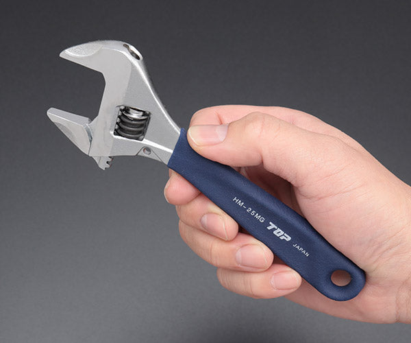 TOP ワークワイド(ガタ無しモンキレンチ)グリップ付 ネイビー HM-25MGNB