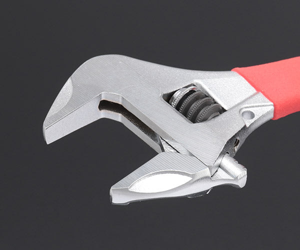 TOP ワークワイド(ガタ無しモンキレンチ)グリップ付 レッド HM-25MGR