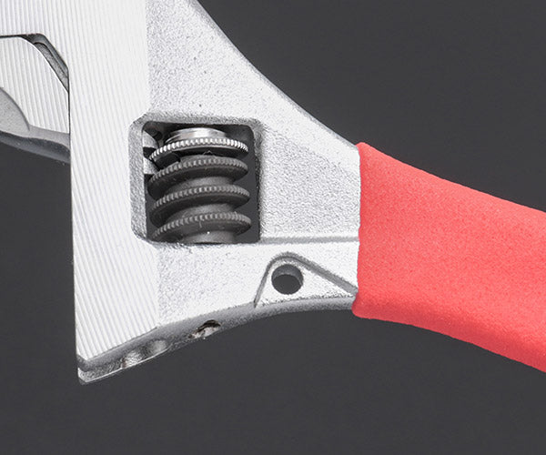 TOP ワークワイド(ガタ無しモンキレンチ)グリップ付 レッド HM-25MGR