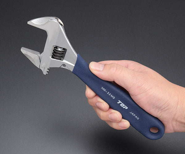 TOP モンキーレンチ ワークワイド ガタ無し モンキレンチ グリップ付 ネイビー HM-32MGNB トップ工業 工具