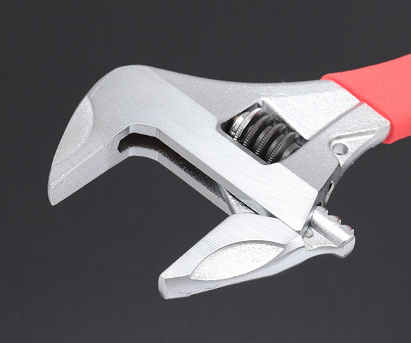 TOP ワークワイド(ガタ無しモンキレンチ)グリップ付 レッド HM-32MGR